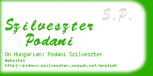 szilveszter podani business card